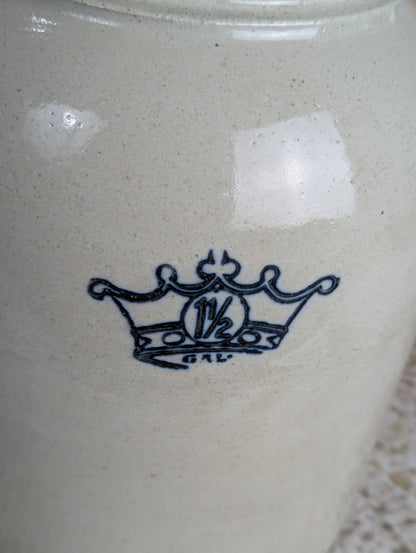 Antique 1.5 Gallon Stoneware Jar Crock - view 3