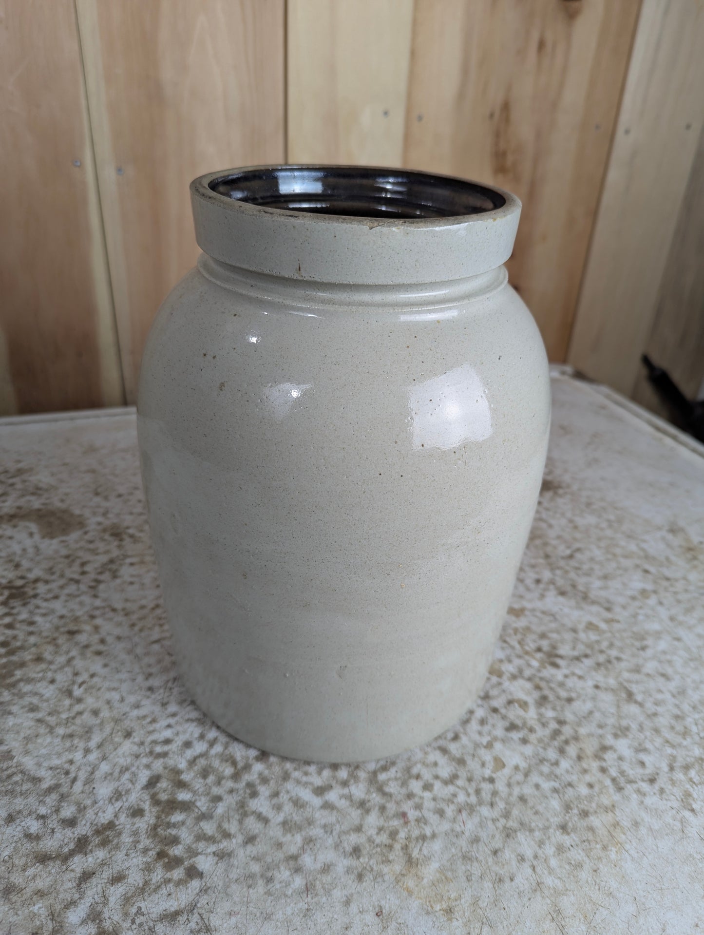 Antique 1.5 Gallon Stoneware Jar Crock - view 4