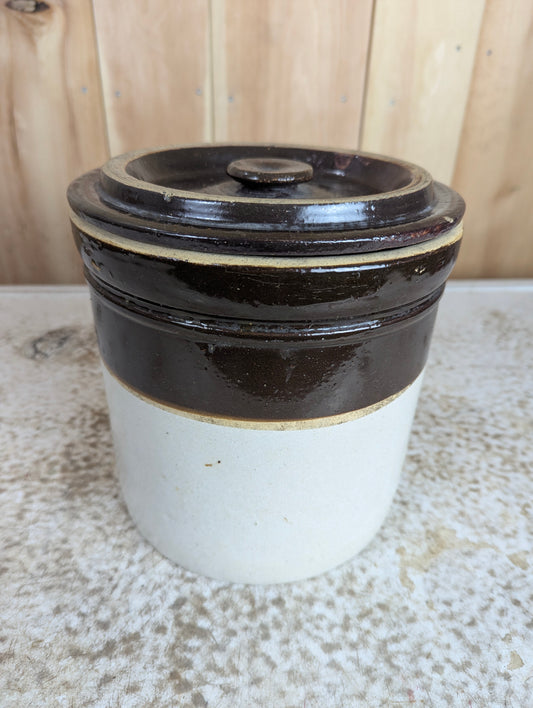 Antique 1-Gallon Stoneware Farmhouse Crock