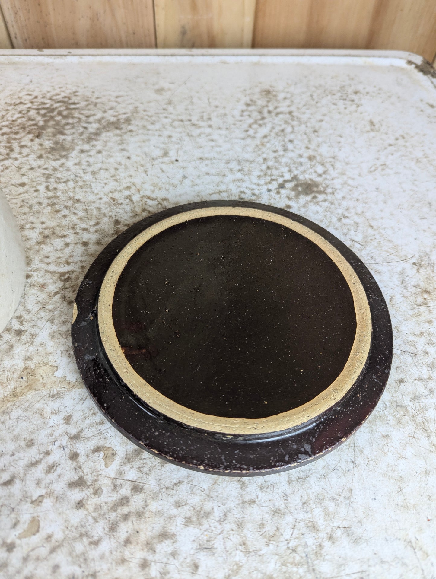 Antique 1-Gallon Stoneware Farmhouse Crock - view 3
