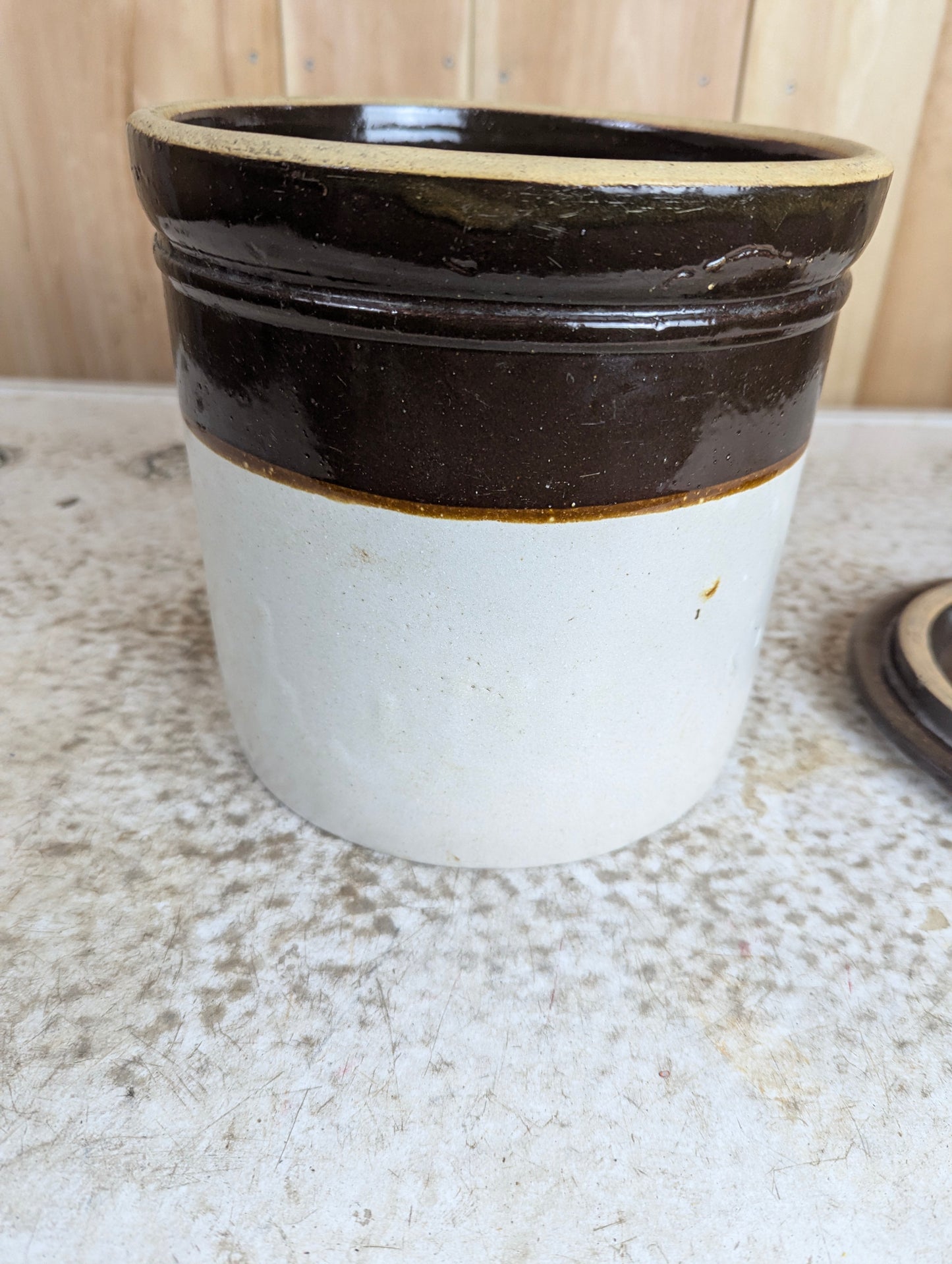 Antique 1-Gallon Stoneware Farmhouse Crock - view 6