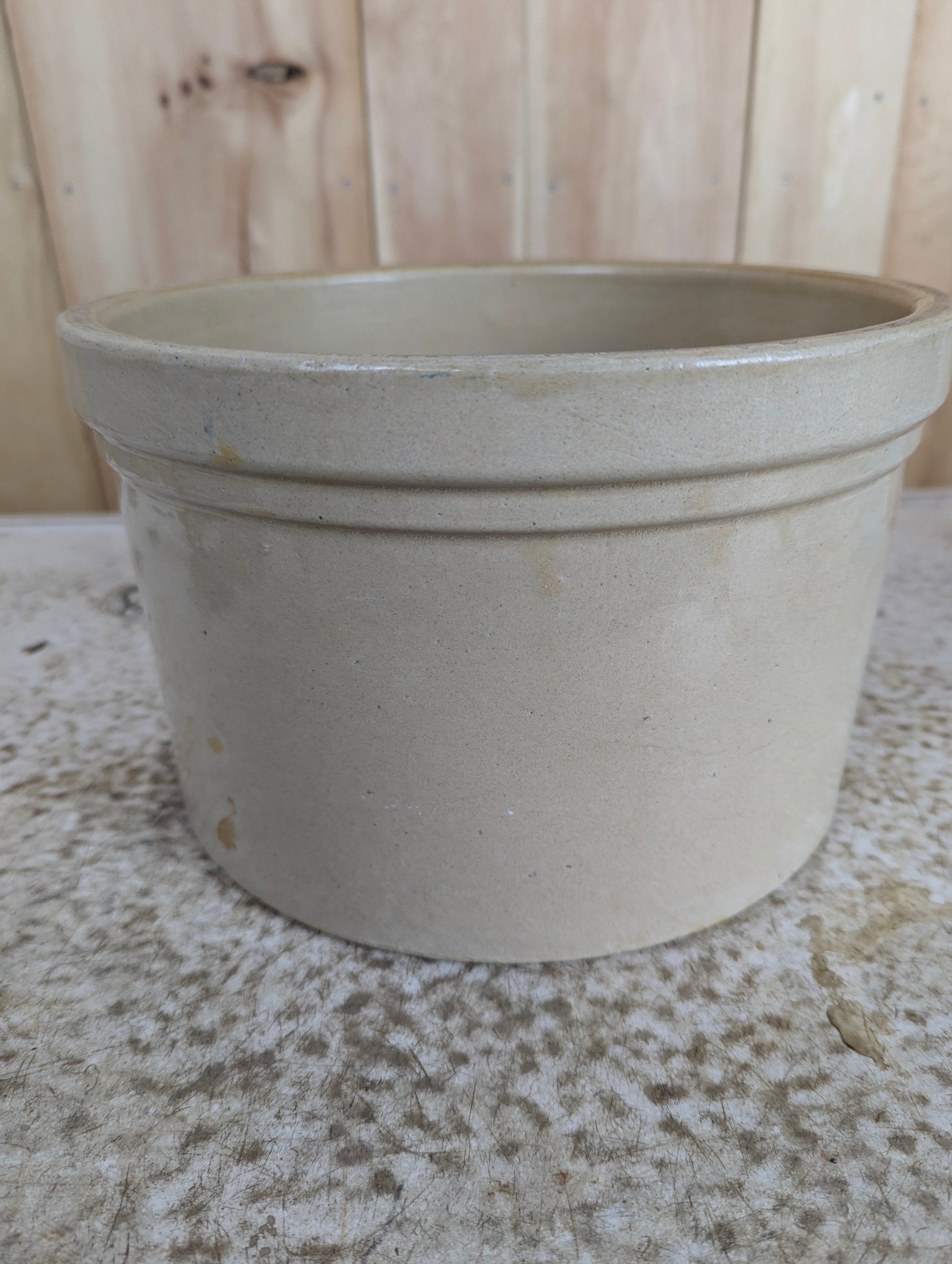 Antique 10.5” Brantford Stoneware Butter Crock - view 3