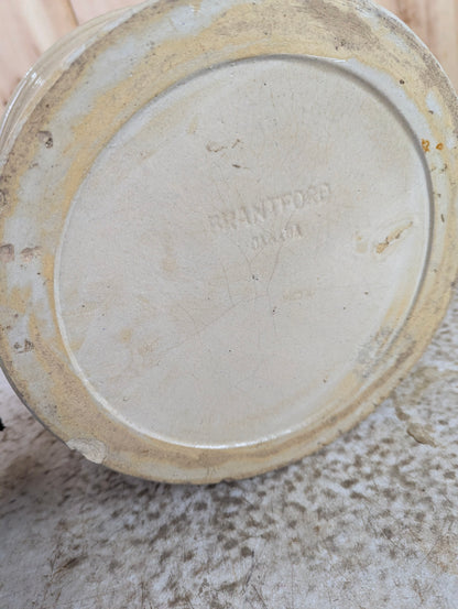 Antique 10.5” Brantford Stoneware Butter Crock - view 4