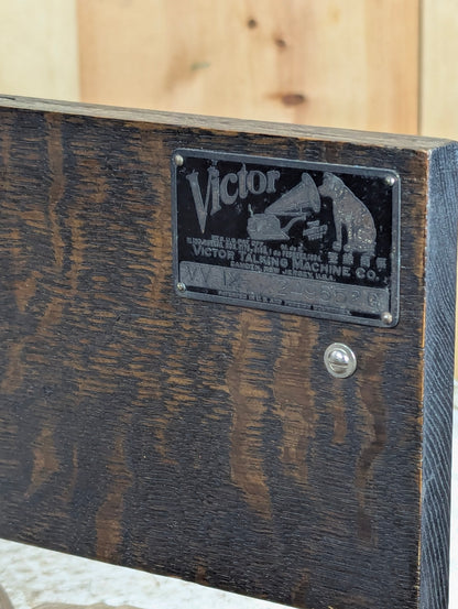 Antique 1916 Victrola Phonograph Case Liquor Cabinet Bar - view 5