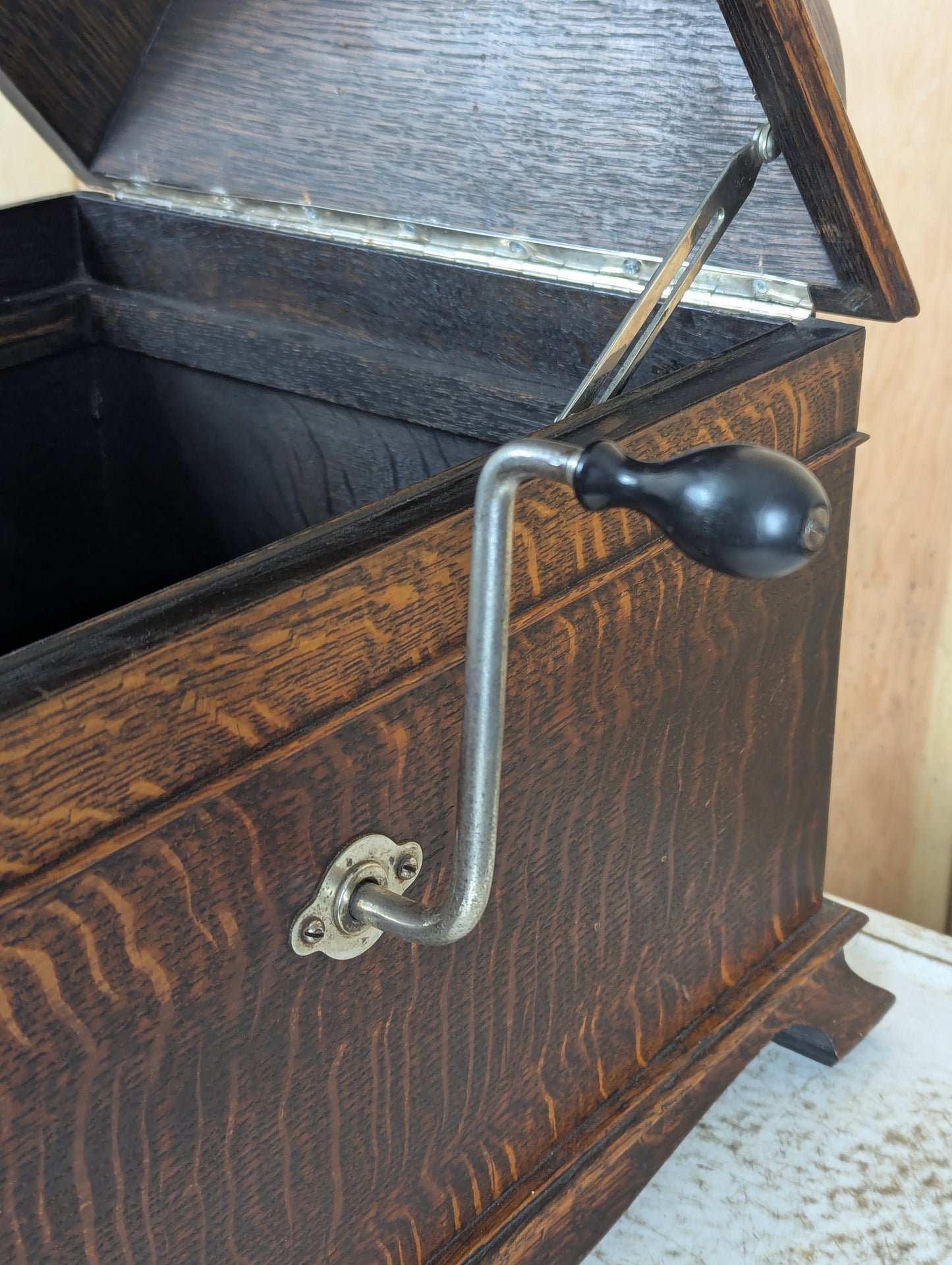 Antique 1916 Victrola Phonograph Case Liquor Cabinet Bar - view 6