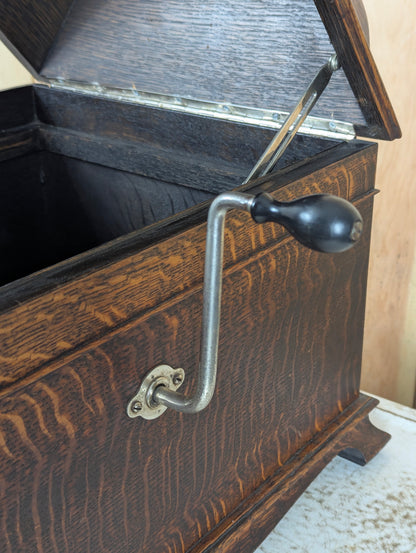 Antique 1916 Victrola Phonograph Case Liquor Cabinet Bar - view 6