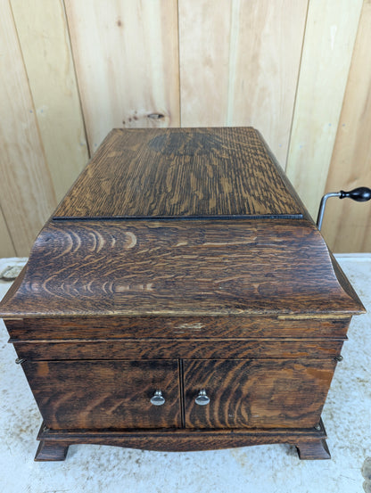 Antique 1916 Victrola Phonograph Case Liquor Cabinet Bar - view 7