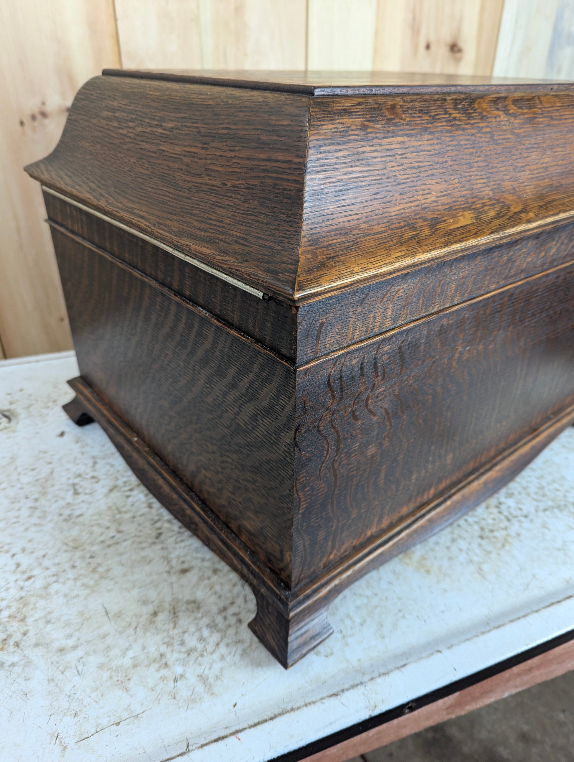 Antique 1916 Victrola Phonograph Case Liquor Cabinet Bar - view 9