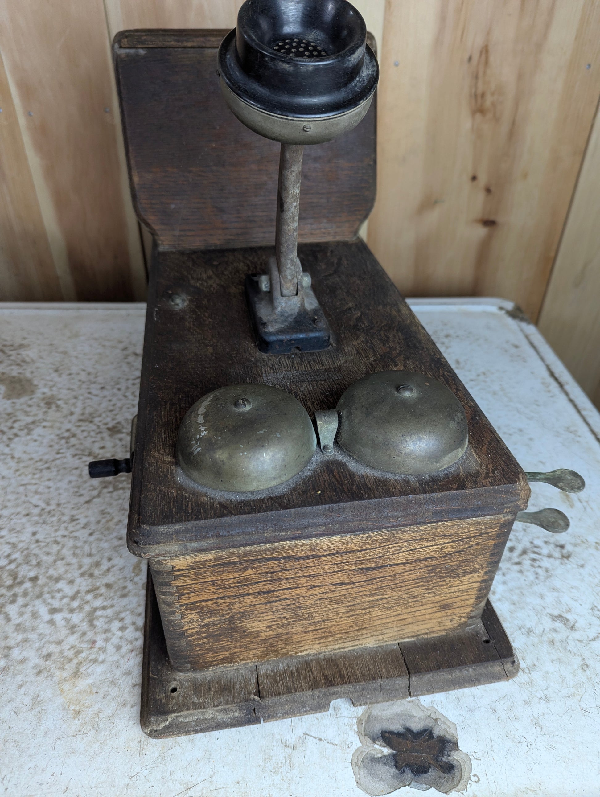 Antique 1917 Northern Electric Oak Wall Crank Telephone - view 2