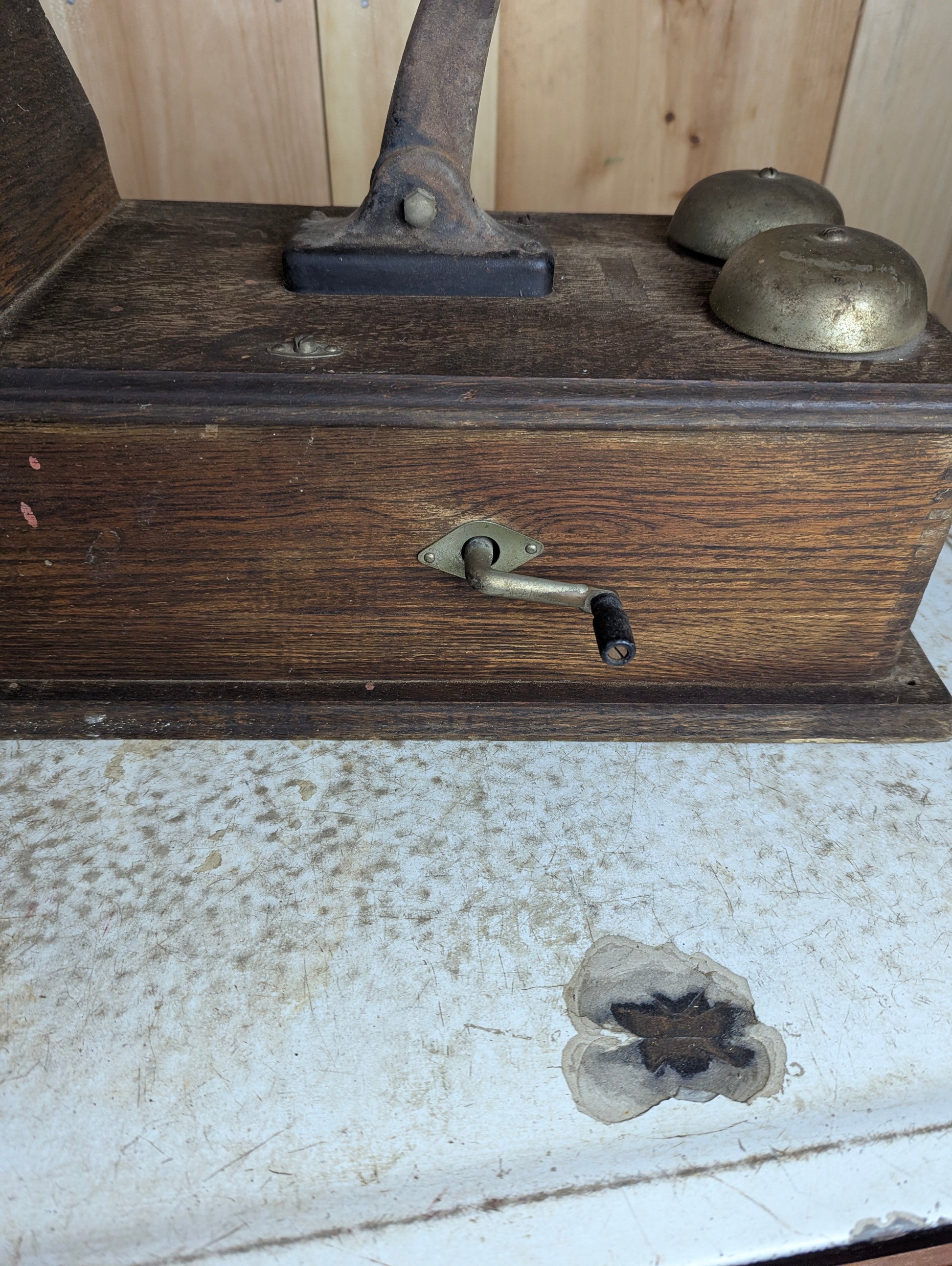 Antique 1917 Northern Electric Oak Wall Crank Telephone - view 4