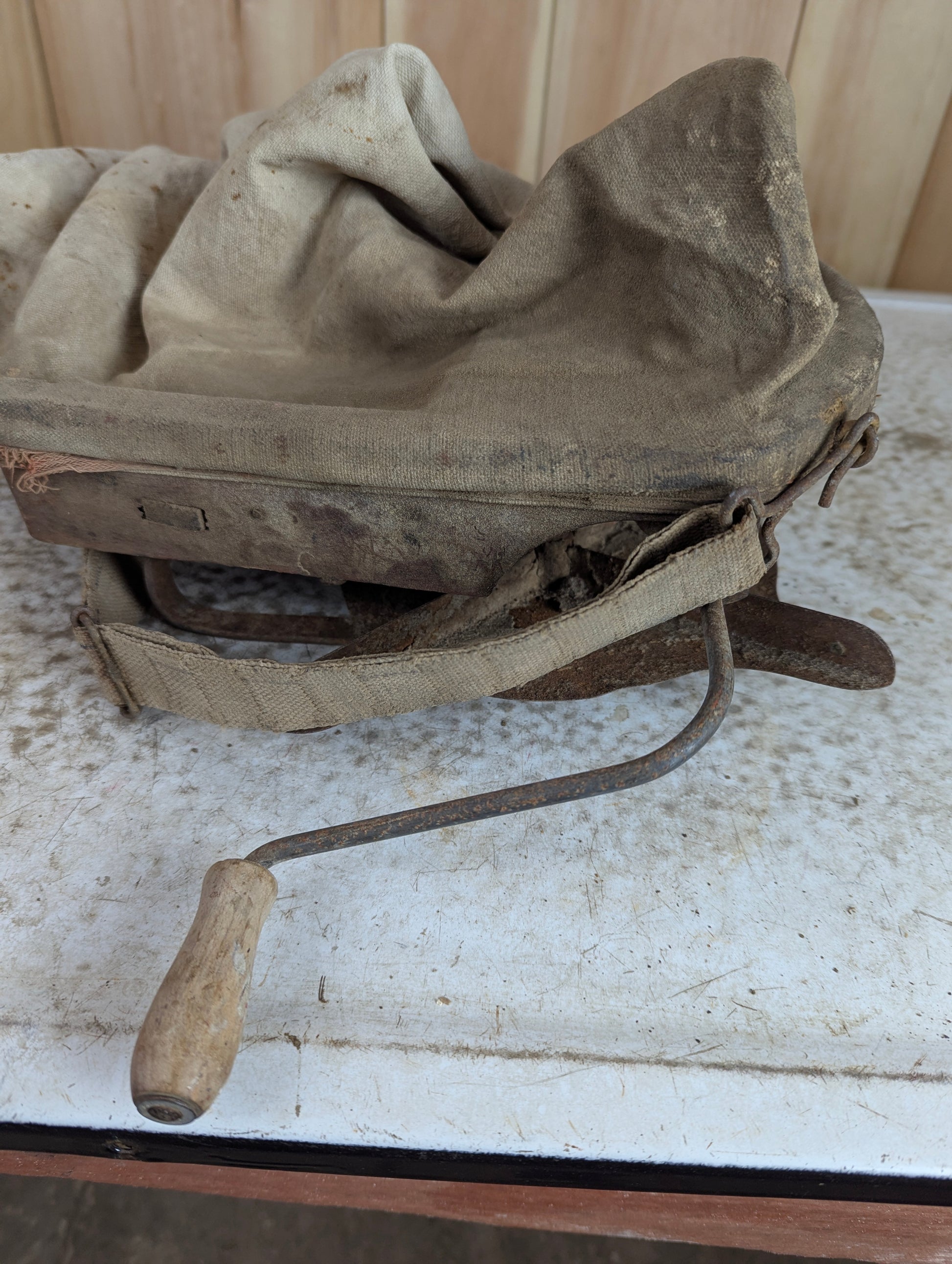 Antique 1920s Cyclone Seeder With Bag - view 5