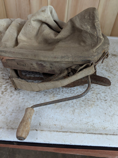 Antique 1920s Cyclone Seeder With Bag - view 5