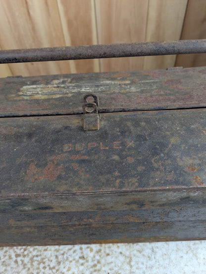 Antique 1920s Duplex Cantilever Metal Tool Box - view 2