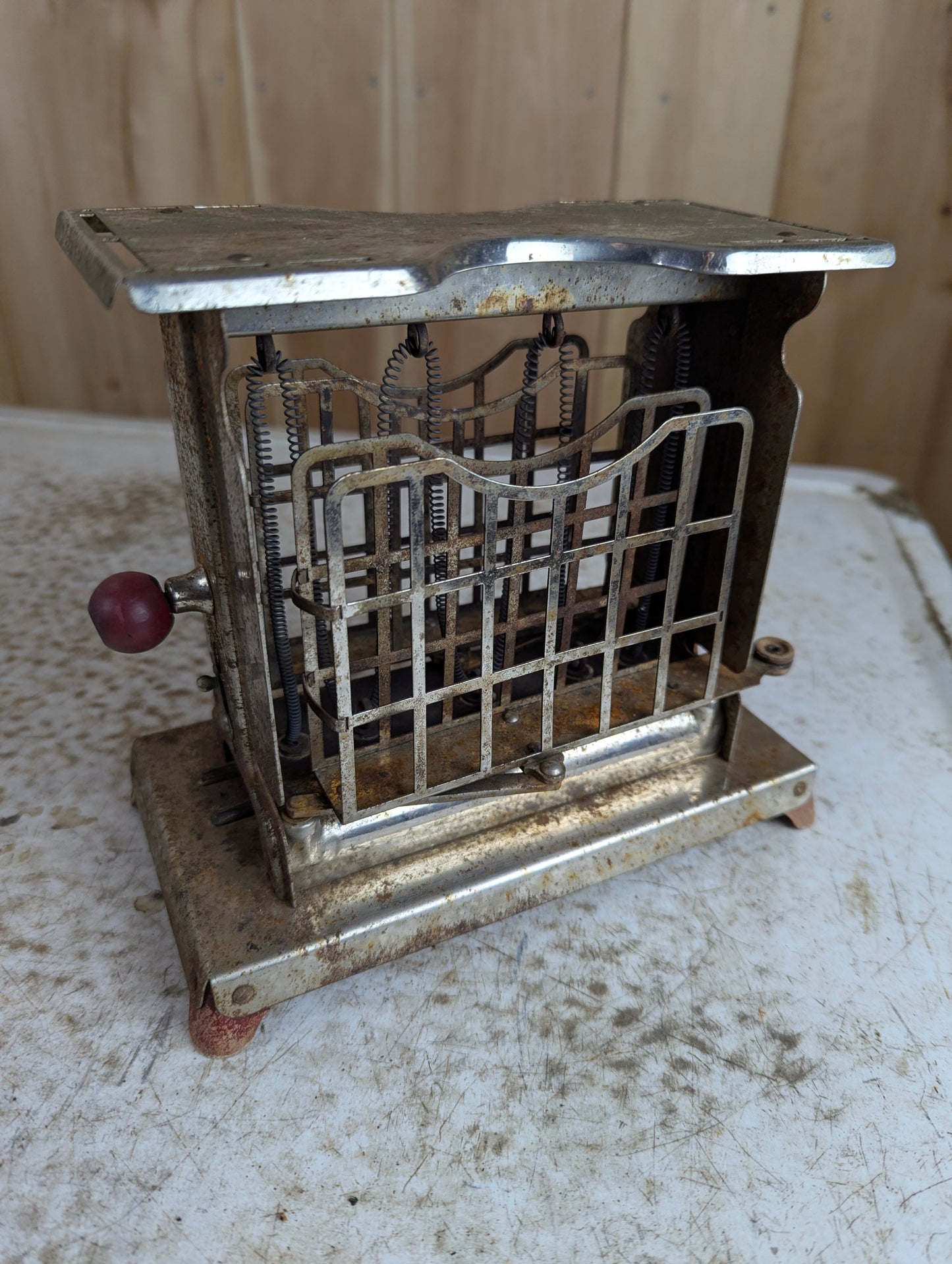 Antique 1920s Torrid Swing-Out Toaster - Working
