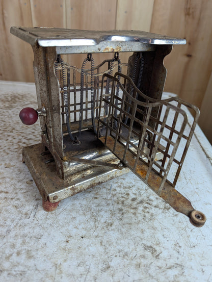 Antique 1920s Torrid Swing-Out Toaster - Working - view 2