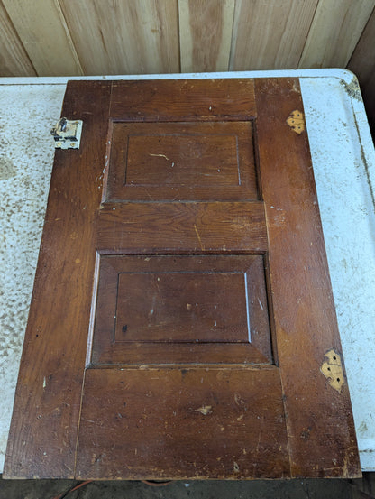 Antique 23.5" x 16" Solid Wooden Panelled Cupboard Door