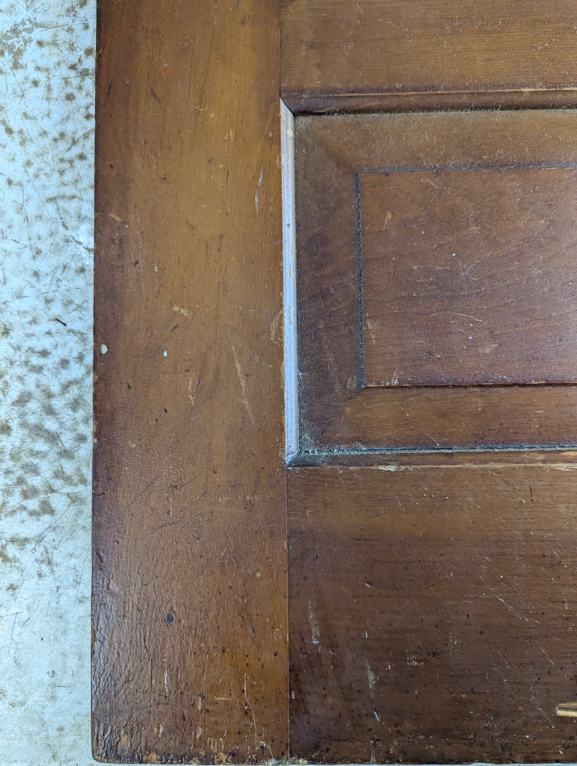 Antique 23.5" x 16" Solid Wooden Panelled Cupboard Door - view 5