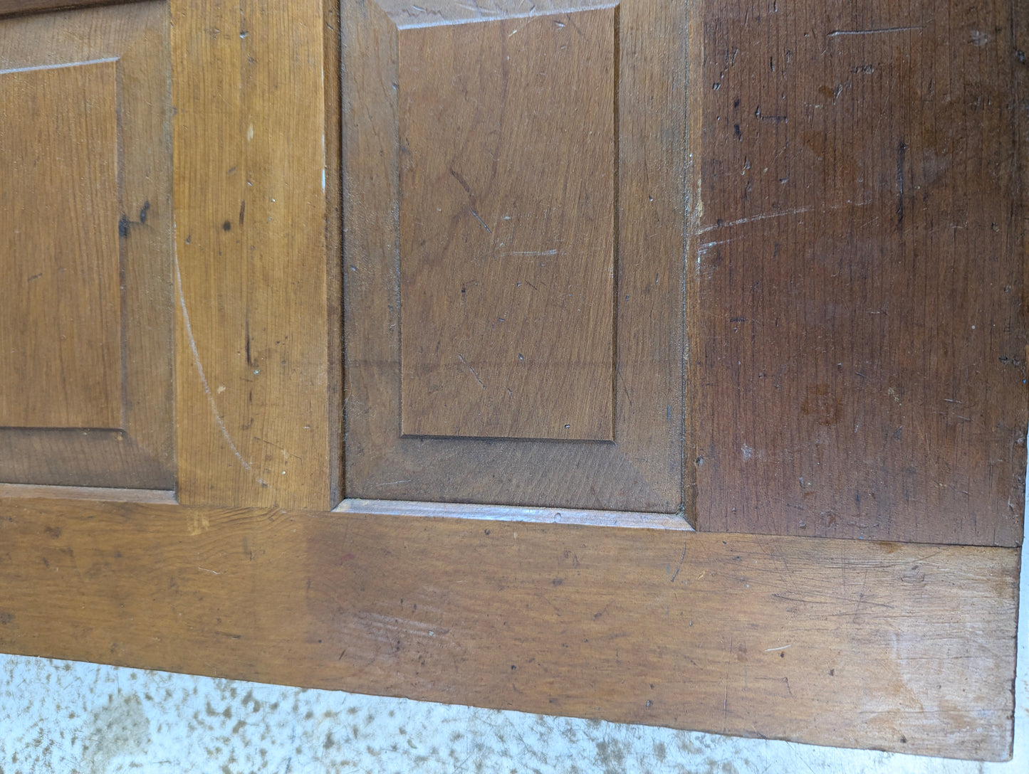 Antique 23.5" x 16" Solid Wooden Panelled Cupboard Door - view 6