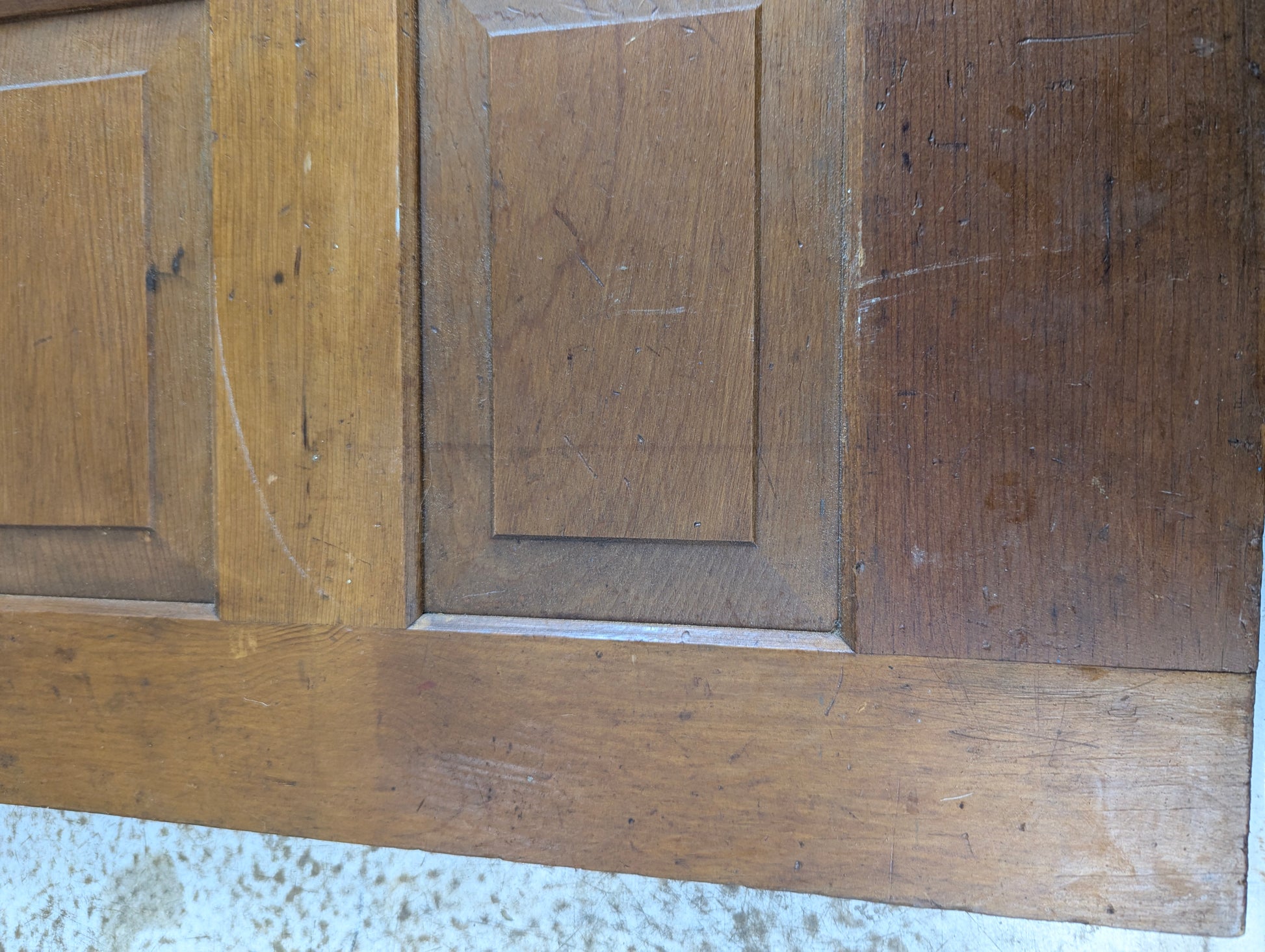 Antique 23.5" x 16" Solid Wooden Panelled Cupboard Door - view 6