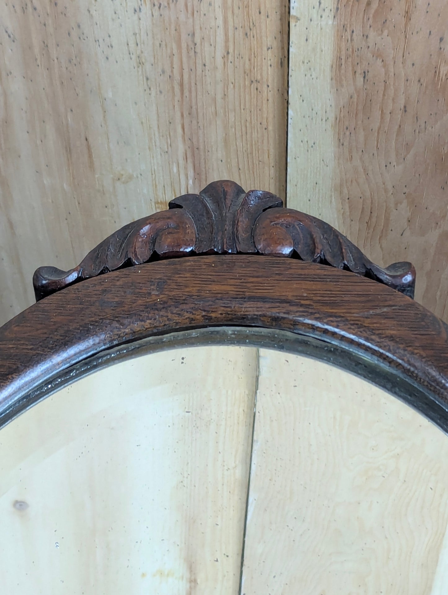 Antique 28" x 17" Oval Dresser Mirror - view 2