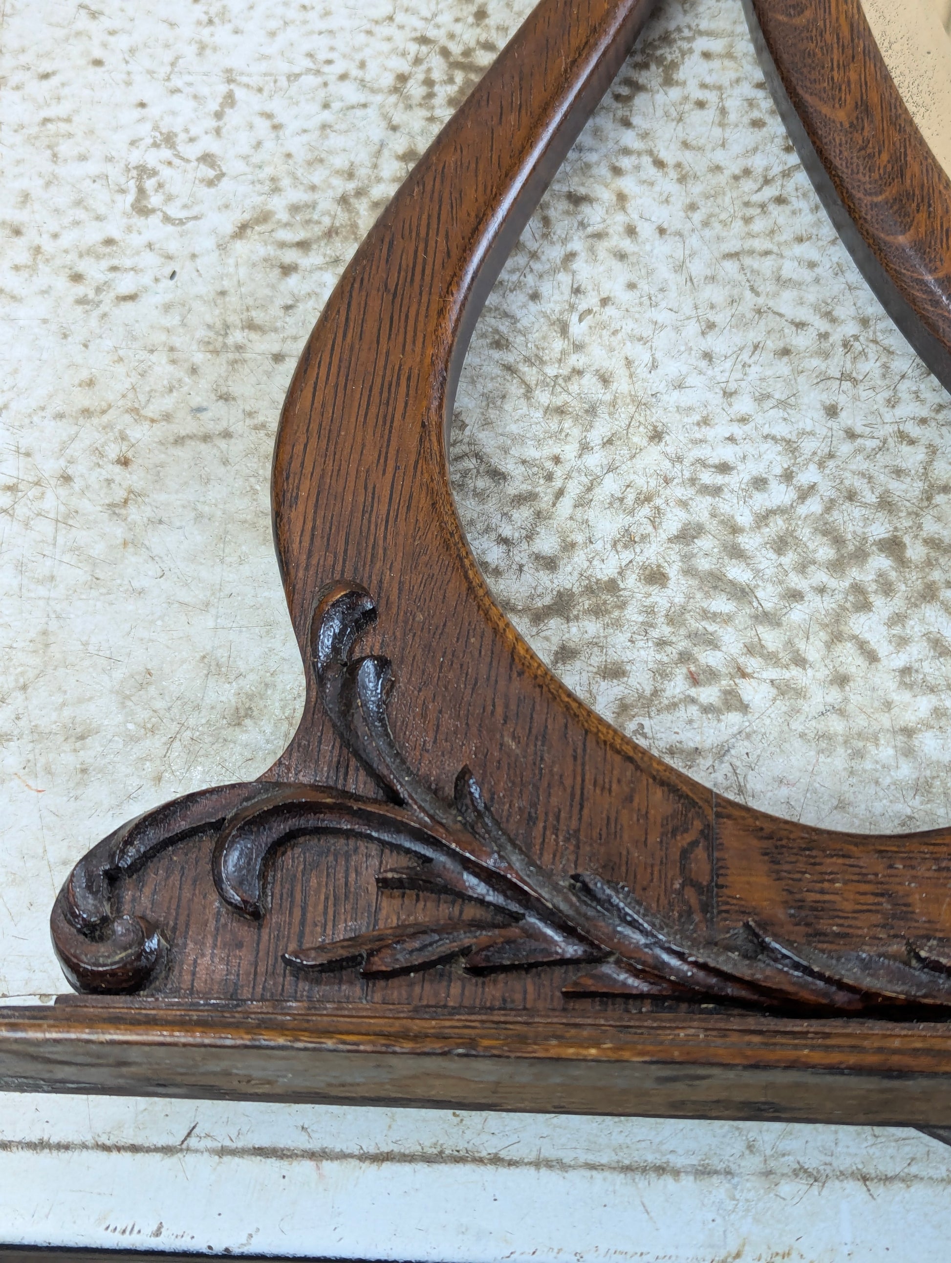 Antique 28" x 17" Oval Dresser Mirror - view 5