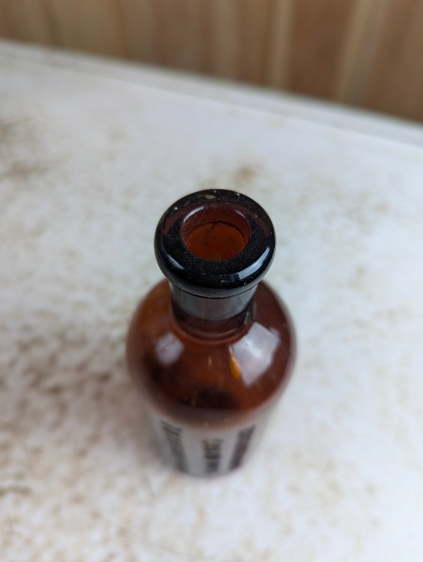 Antique 2oz Amber Glass Medicine Apothecary Bottle - view 3