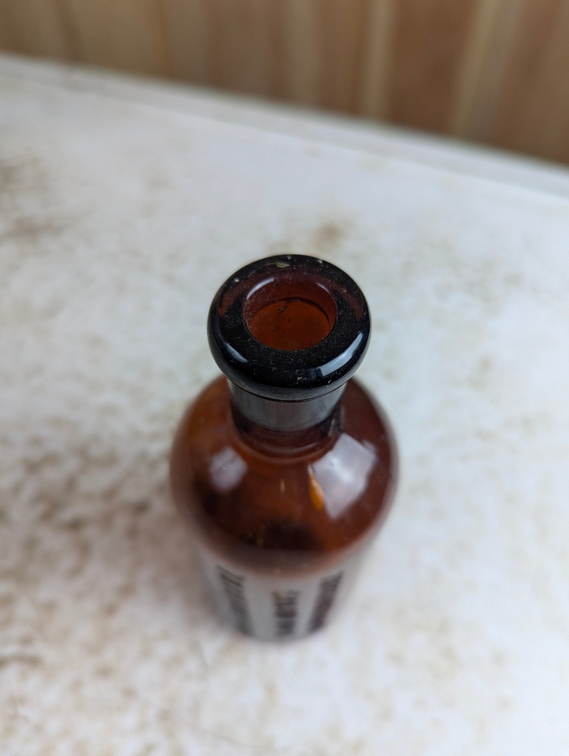 Antique 2oz Amber Glass Medicine Apothecary Bottle - view 3