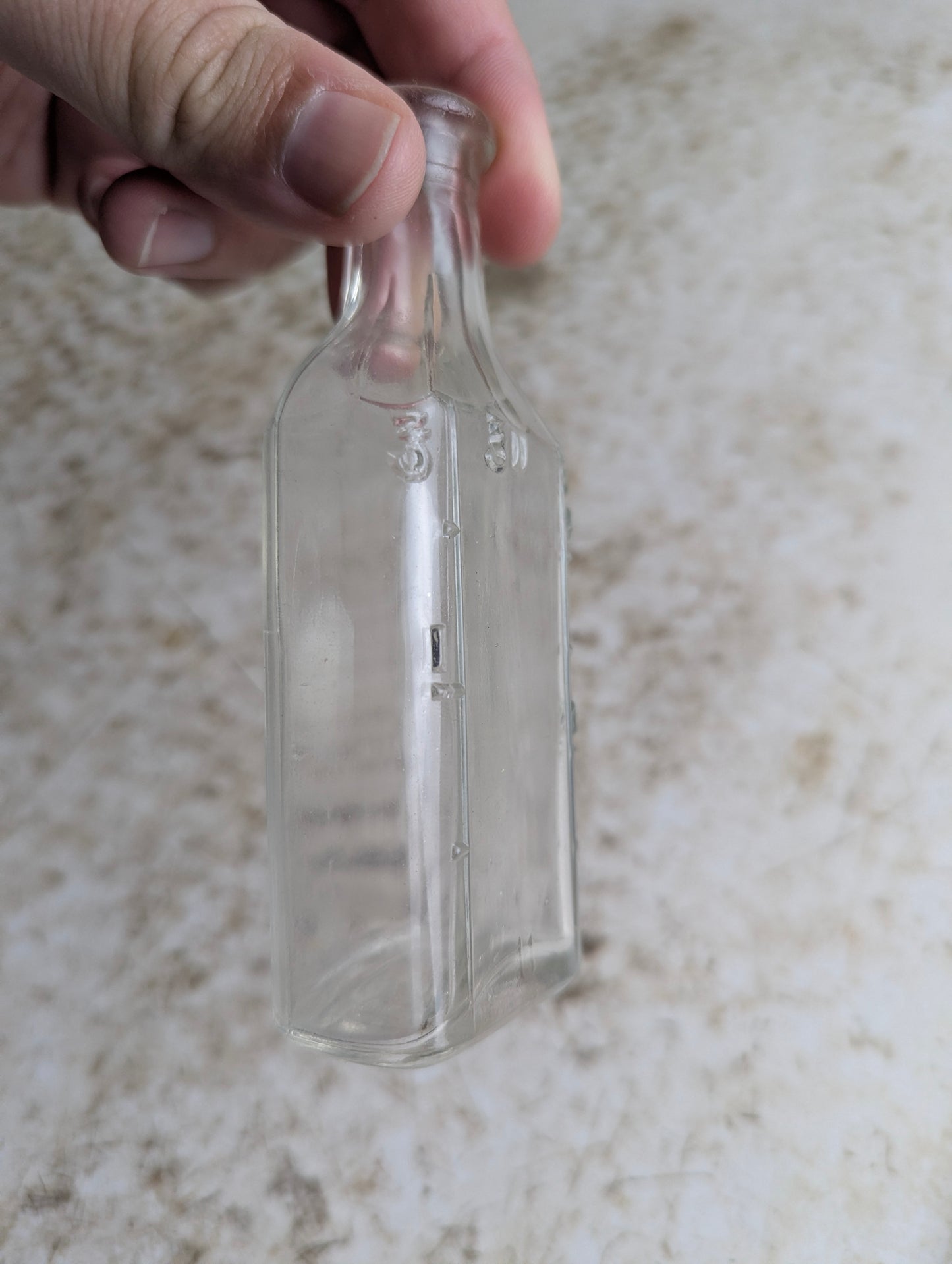 Antique 2oz Clear Glass Medicine Apothecary Bottle - view 2