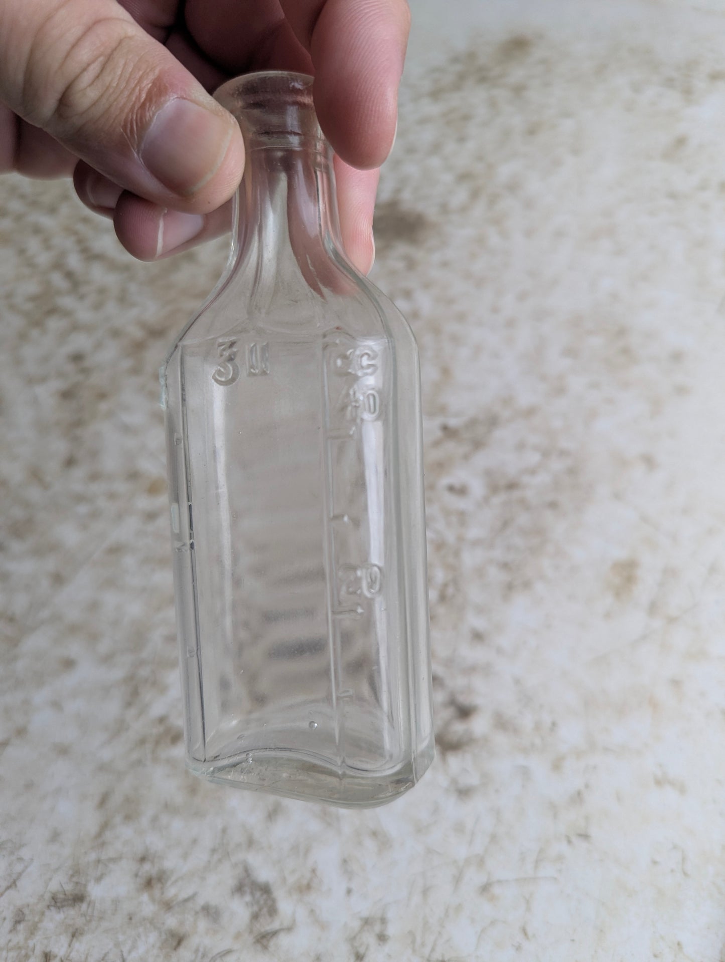 Antique 2oz Clear Glass Medicine Apothecary Bottle - view 3