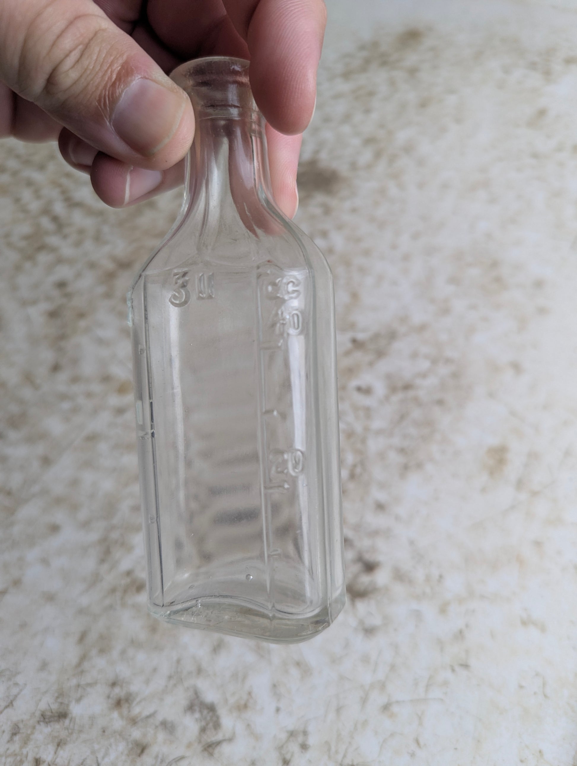 Antique 2oz Clear Glass Medicine Apothecary Bottle - view 3