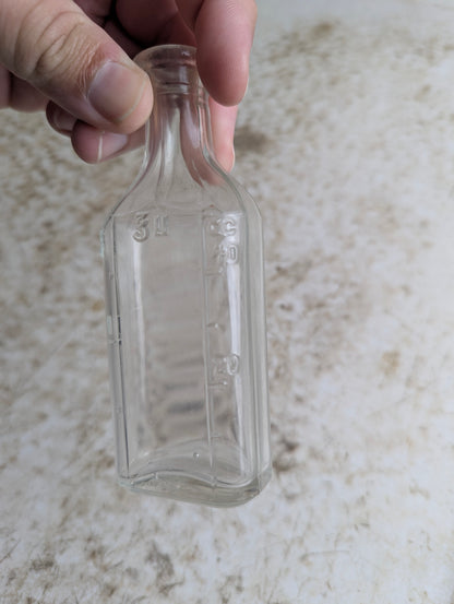 Antique 2oz Clear Glass Medicine Apothecary Bottle - view 3