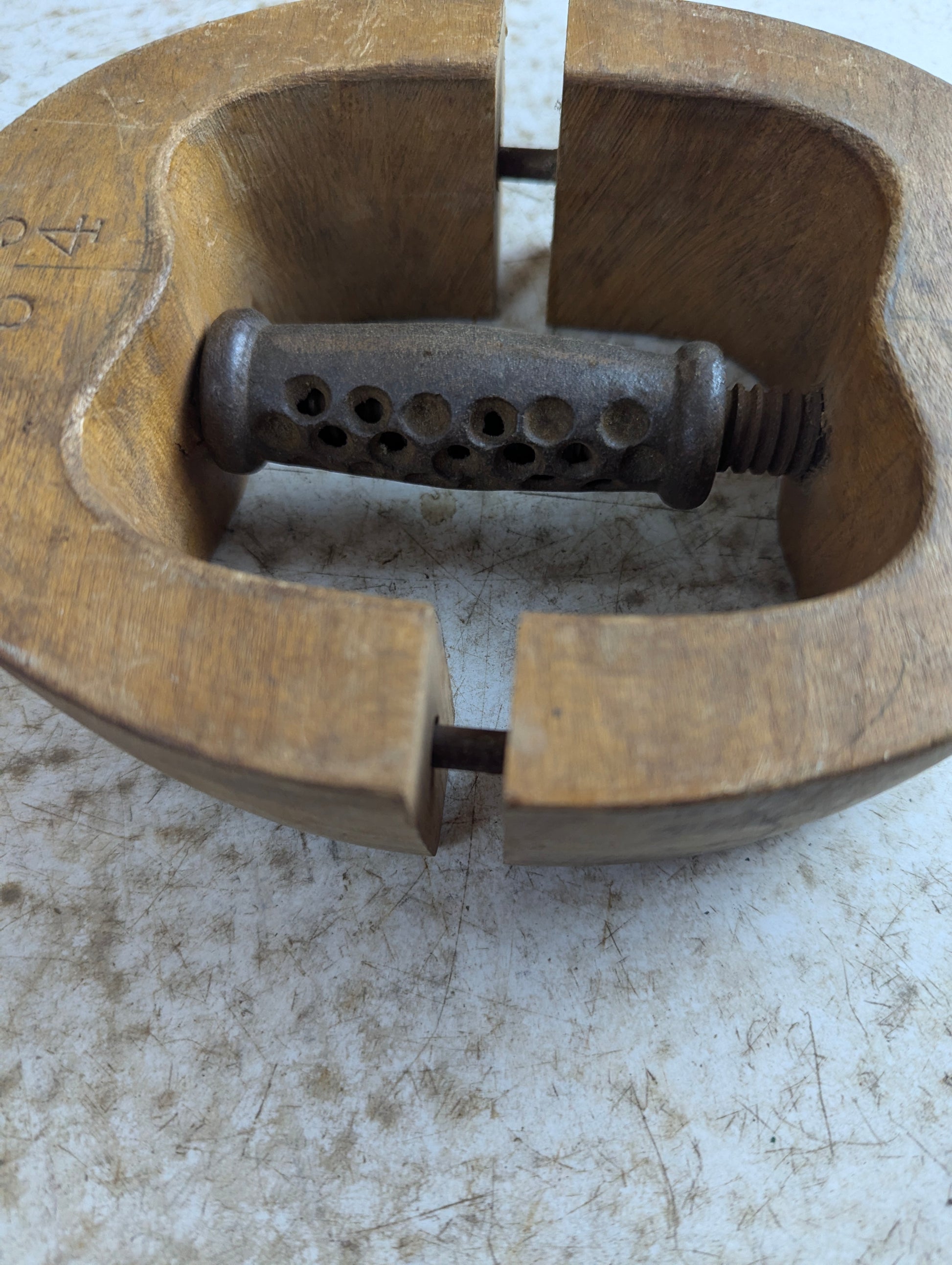 Antique 6 3/4 Wood Millinery Hat Stretcher - view 3