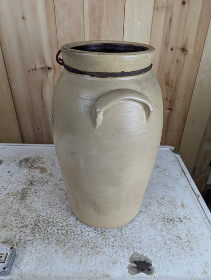 Antique 6 Gal Belleville Pottery Co. Stoneware Butter Churn Crock - view 6