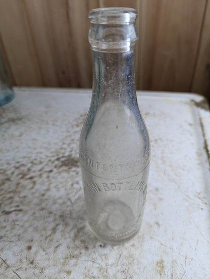 Antique 7oz Harriston Bottling Works Clear Glass Soda Bottle