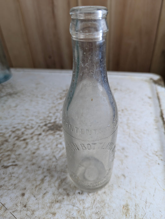 Antique 7oz Harriston Bottling Works Clear Glass Soda Bottle