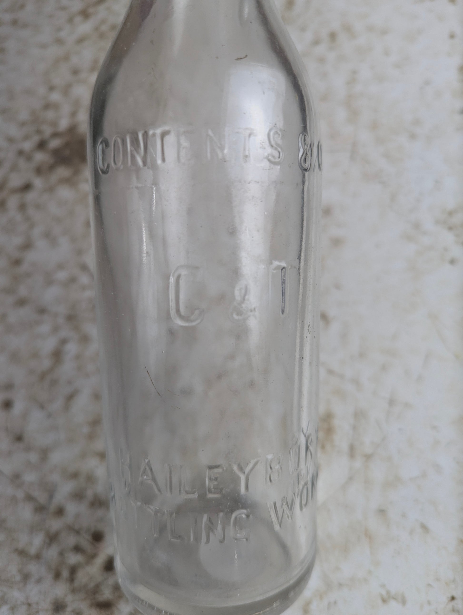 Antique 8oz C&T Haileybury Bottling Works Embossed Glass Soda Bottle - view 2