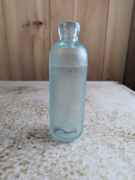 Antique Aqua  Glass Hutchinson Soda Bottle