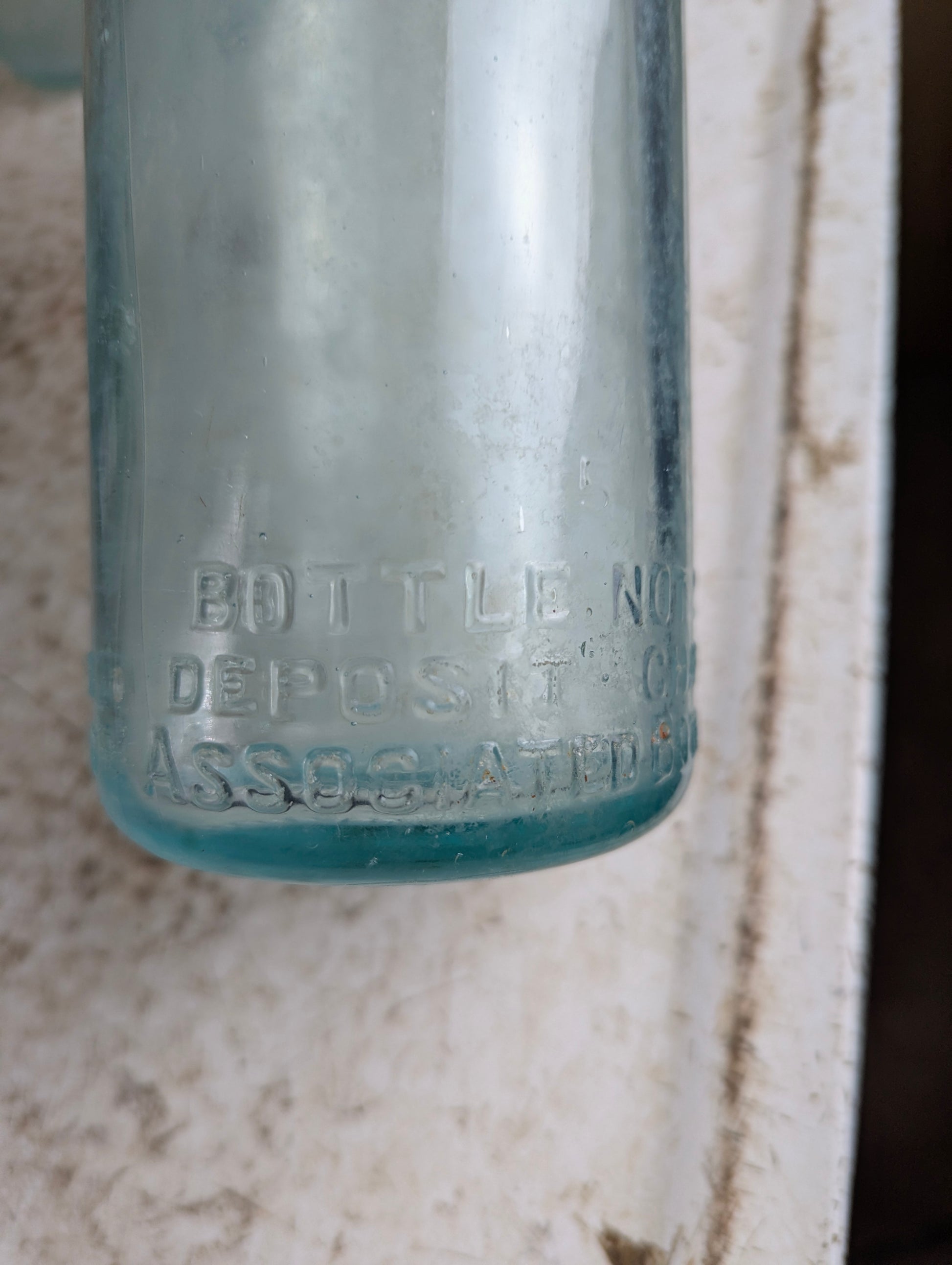 Antique Associated Bottlers Limited Toronto Embossed Aqua Blue Glass Quart Soda Bottle - view 2