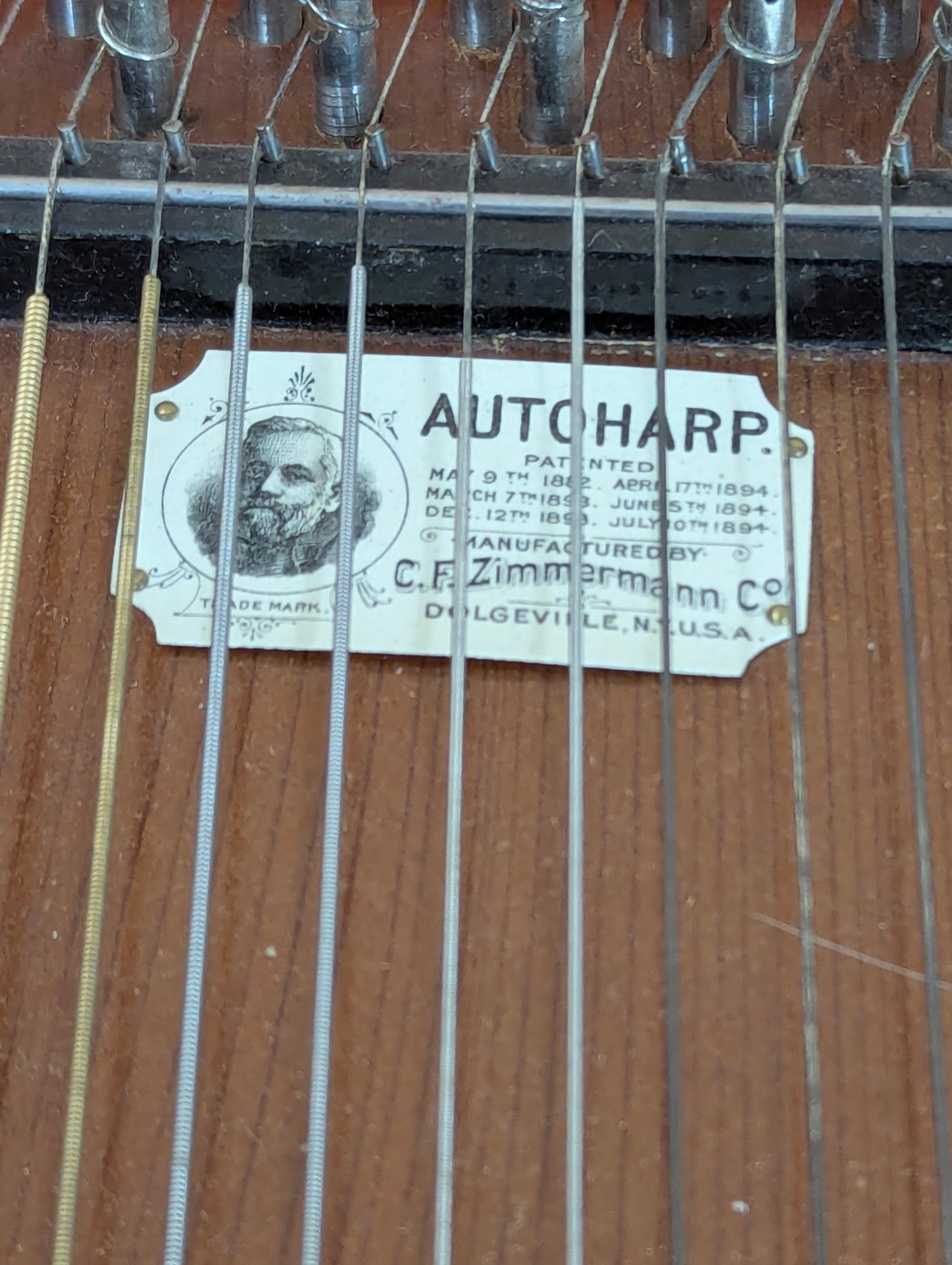 Antique Autoharp in Case - view 4