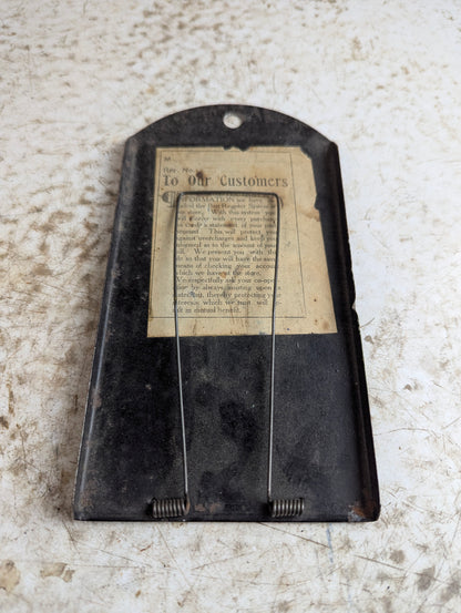 Antique Barr Register Metal Receipt Spike Holder