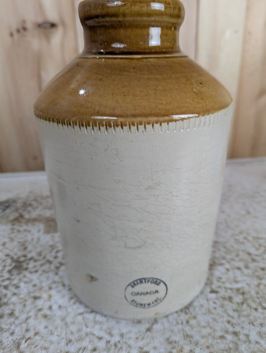 Antique Brantford Stoneware Crock Jug