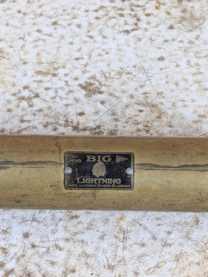 Antique Brass “Big Lightning” Screw Grease Gun - view 2