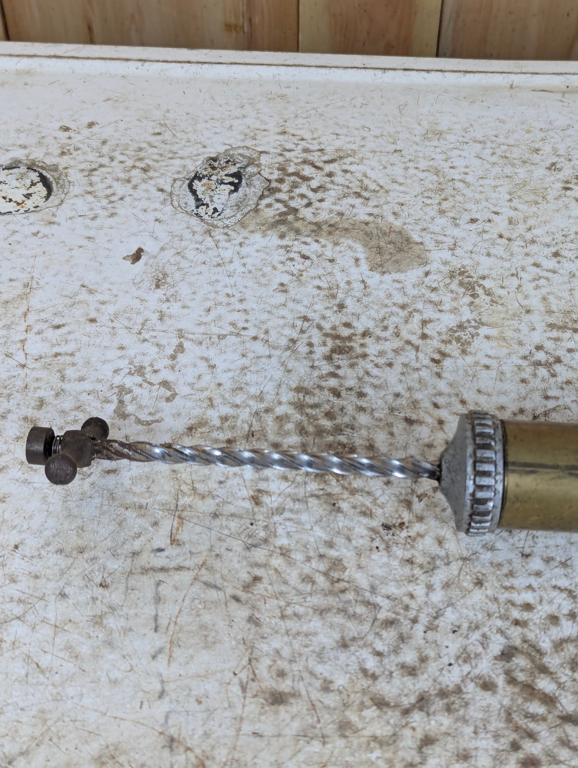 Antique Brass “Big Lightning” Screw Grease Gun - view 3