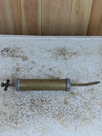Antique Brass “Big Lightning” Screw Grease Gun - view 5