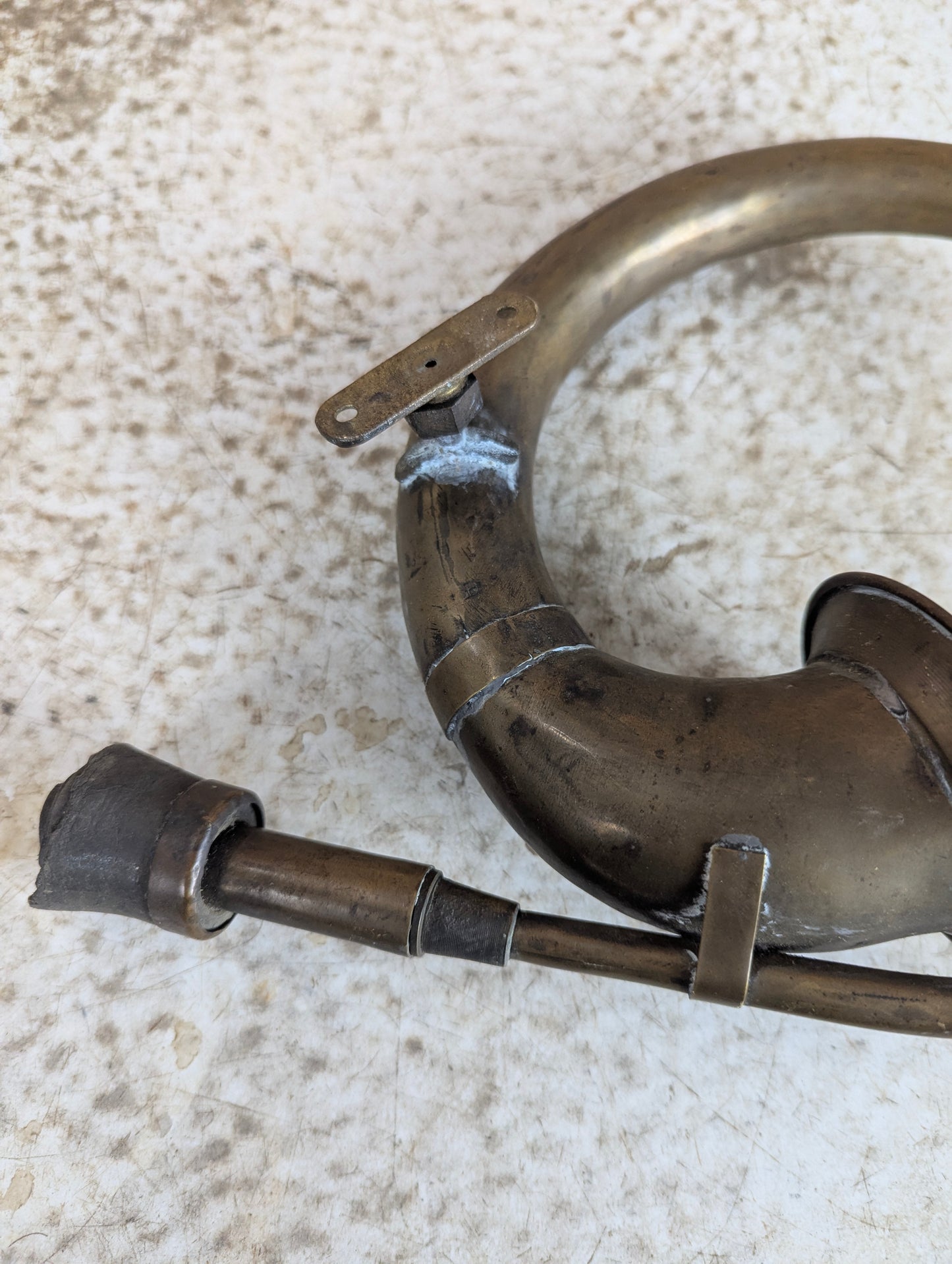 Antique Brass Car Automobile Horn, no bulb - view 2