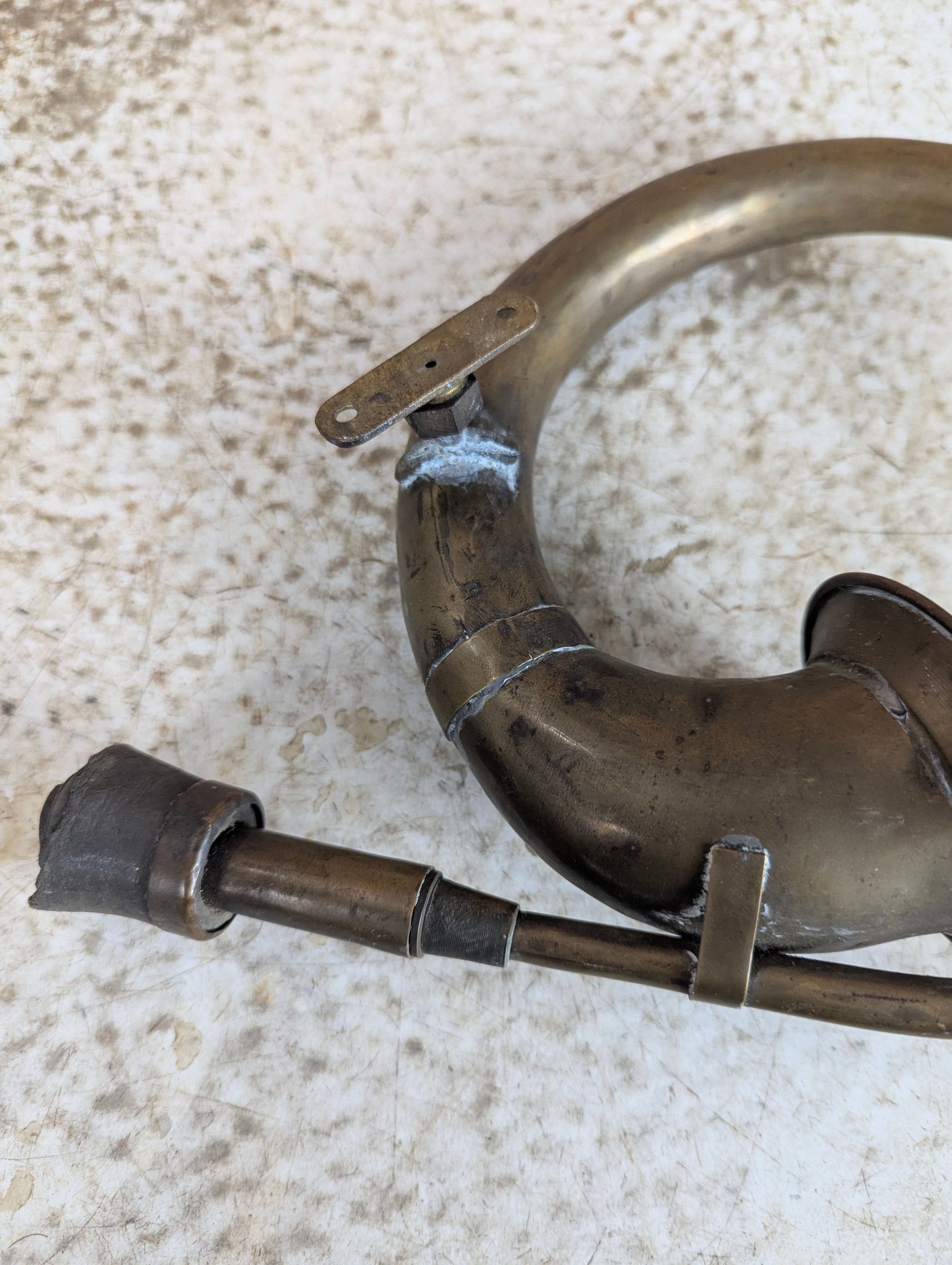 Antique Brass Car Automobile Horn, no bulb - view 2