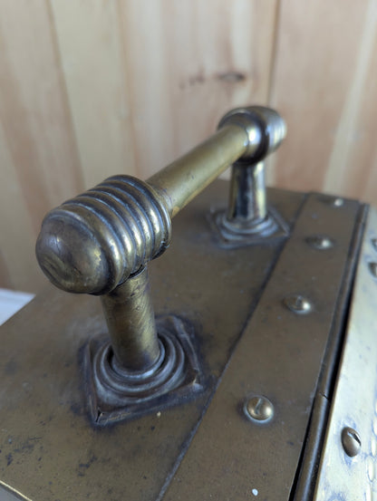 Antique Brass Coal Scuttle Box With Shovel - view 8