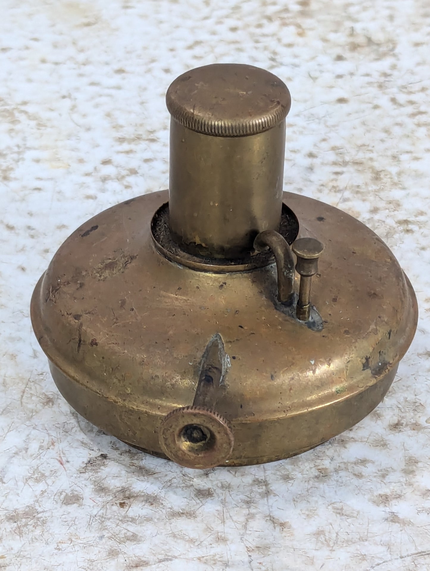 Antique Brass Kerosene Oil Lamp - view 2