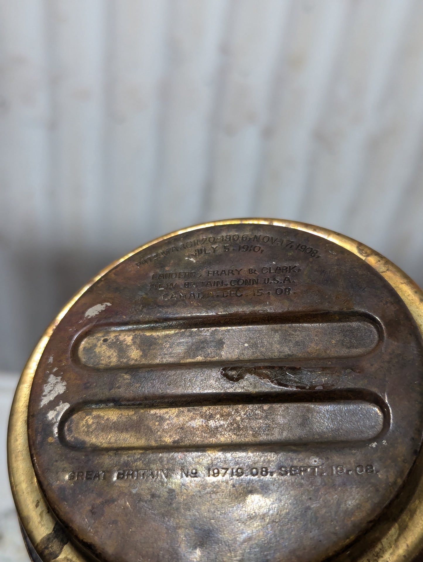 Antique Brass Kerosene Oil Lamp - view 4
