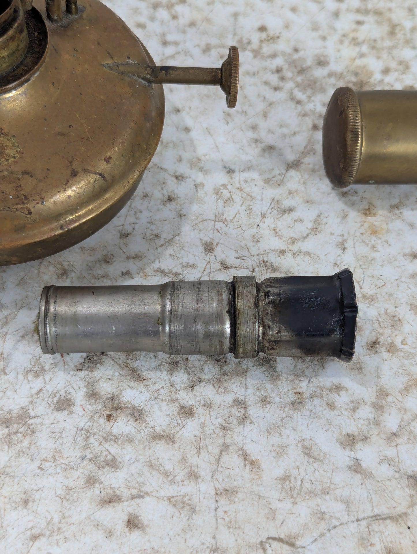 Antique Brass Kerosene Oil Lamp - view 6